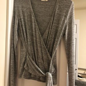 Gap gray wrap sweater (worn once!)